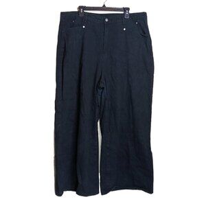 Cider Wide Leg Jeans Womens 2XL Black High Rise Relaxed Casual Preppy Denim